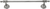 Hampton Crystalized 18'' Towel Bar, Decorated With Clear Swarovski Crystals, Burnished Silver Finish 2550/18/16