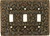 Switch Plates Triple Toggle Switch Cover, Burgundy Crystal 8000/2