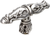 Acanthus leaves large knob Romanesque style with column base in Satin. 1047-11