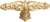 Acanthus leaves large knob Romanesque style with column base in Soft Gold. 1047-27