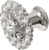 Cache Caché large round knob with flared foot with Swarovski Clear Crystals in Platinum. 1203B-24C