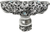 Monticello oblong knob with Clear & Aquamarine Swarovski crystals in Chalice. 4512-9