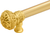 Juliane Grace 9'' cc with 5/8'' smooth center long pull large finial in Gilded Mercury. 5601-8