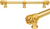 Juliane Grace 12'' cc with 5/8'' smooth center long pull & center brace small finial in Gilded Mercury. 5617-8