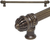 Cricket Cage 22'' cc with 5/8'' reeded center long pull large finial in Antique Brass. 5684R-3