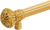 Juliane Grace 18'' cc with 5/8'' reeded center long pull large finial with Clear Swarovski crystals in Gilded Mercury. 5693R-8C