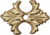 Acanthus medium escutcheon Renaissance style in Soft Gold. 682-27