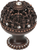 Versailles 7612H-22C Oil Rub Bronze large round knob Fleur De Lys open basket w/ Swarovski Crystals and halo platform 7612H-22C