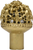 Versailles 7613-27C Soft Gold medium round knob Fleur De Lys open basket w/ Swarovski Crystals 7613-27C