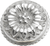 Acanthus large knob Rosette style 830-24