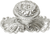 Acanthus large knob with flared foot Rosette style with medium backplate in Platinum. 830842-24