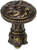 Acanthus & beaded medium knob with column base Rosette style in Antique Brass. 852-3