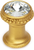 Cache Caché knob with an 18mm rivoli Swarovski Clear Crystal in Gilded Mercury. 869-8C