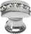Caché rectangle knob with flared foot with center of 5 rivoli Swarovski Clear Crystals in Chalice. 872B-9C
