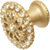 Cache Caché medium round knob with flared foot with Swarovski Clear Crystals in Soft Gold. 873-27C