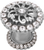 Caché medium round knob with halo platform with Swarovski Clear Crystals 873H-11C