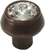 Caché round knob with an 18mm rivoli Swarovski Clear Crystal 877-22C