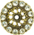 Cache Caché medium escutcheon with 13 rivoli Swarovski Clear Crystals in Antique Brass. 882-3C