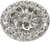 Caché small round escutcheon with 16 Swarovski Clear Crystals in Platinum. 884-24C