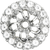Cache Caché small round escutcheon with 16 Swarovski Clear Crystals in Platinum. 884-24C