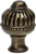 Cricket Cage large round knob with flared foot in Antique Brass. 953B-3
