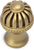 Cricket Cage medium round knob with flared foot in Soft Gold. 954B-27