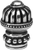 Cricket Cage medium round knob with beaded base in Chalice. 969-9