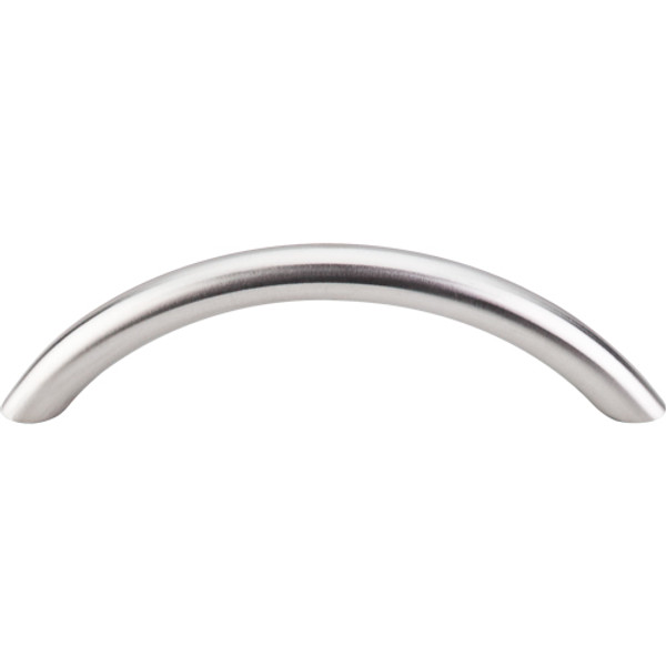 Stainless Solid Bowed Bar Pull 3 3/4'' cc 14  in Brushed Stainless Steel