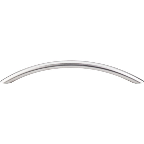 Stainless Solid Bowed Bar Pull 6 5/16'' cc 16  in Brushed Stainless Steel
