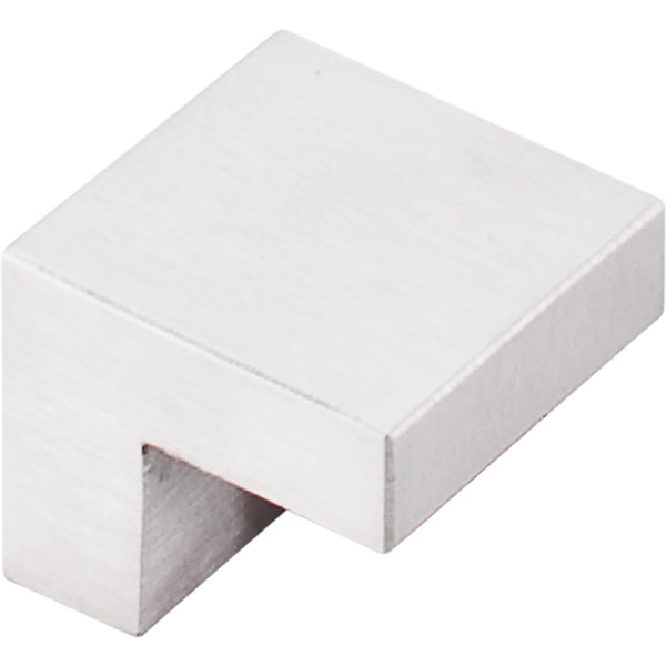 Stainless Square Knob 5/8'' cc 37  in Brushed Stainless Steel