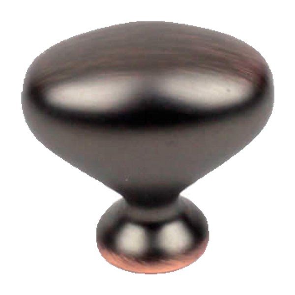 Builder's Choice 1-3/8'' Oval Knob Oil Rubbed Bronze with Highlights 06102-OBH in Oil Rubbed Bronze