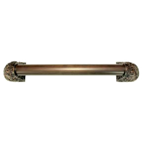 Acanthus Appliance Pull Bar, 12 Inch Drill Center, Dark Brass