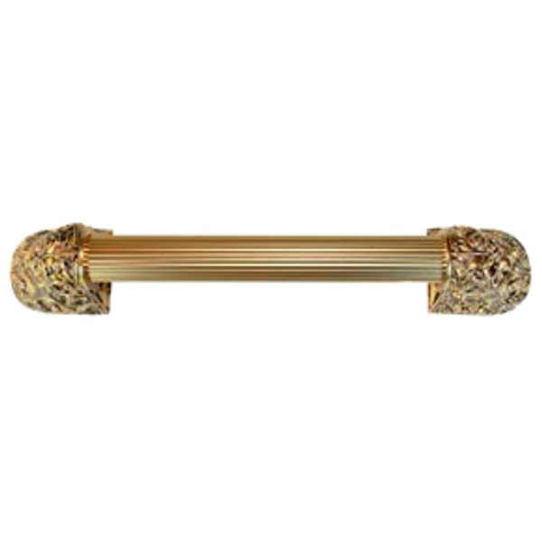 Acanthus Appliance Pull Bar, 12 Inch Drill Center, 24K Satin Gold