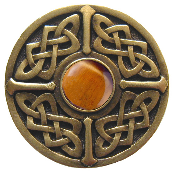 Celtic Jewel Knob  NHK-158-TE  in Antique Brass