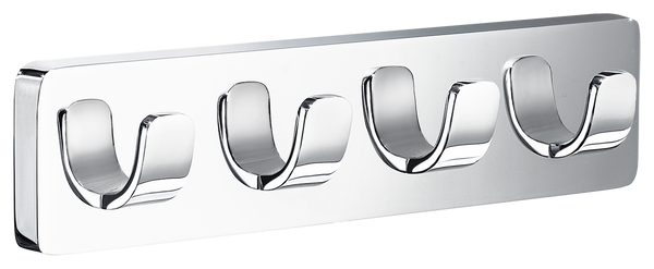 Ice Quadruple Hook In Polished Chrome OK359  in Polished Chrome