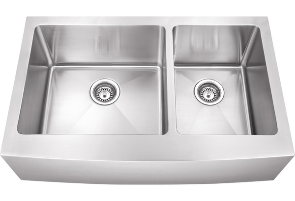 16 Gauge Fabricated Farmhouse Kitchen Sink HA225  in Stainless Steel