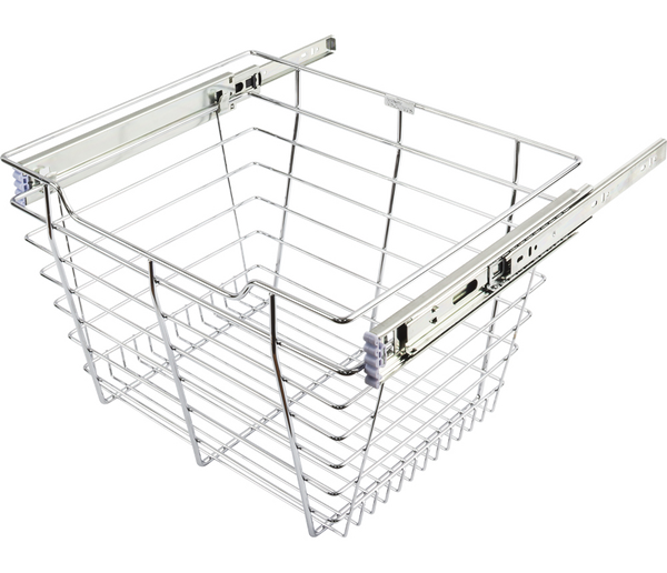 Closet Pull-out Basket 14''dx17''wx6''h. POB1-14176  in Polished Chrome