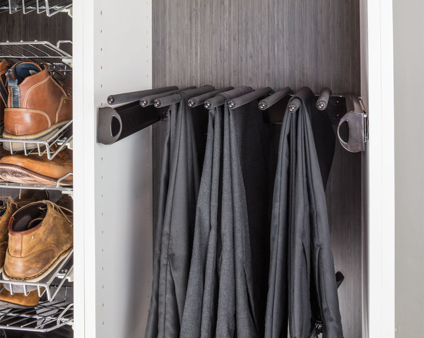 24'' Pant Rack for 14'' Deep Closet System. PPR-2414 in Dark Bronze