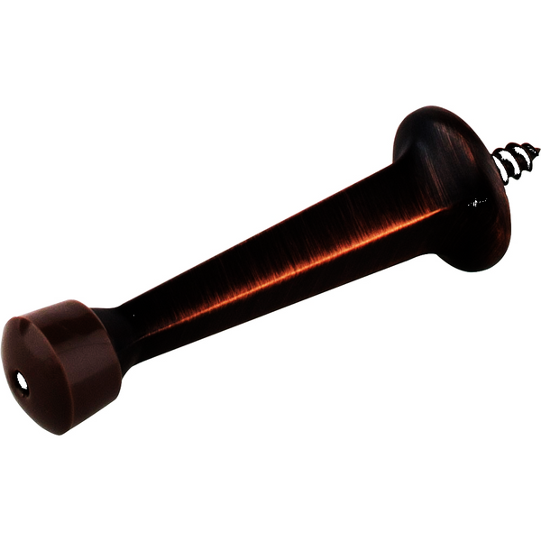Solid Door Stop with Fixed Screw Attachment.  DS03 in Distressed Oil Rubbed Bronze
