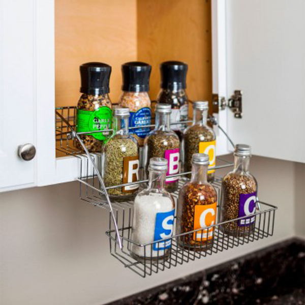 3-Tier Spice Rack Pulldown TTSPD-R in Polished Chrome