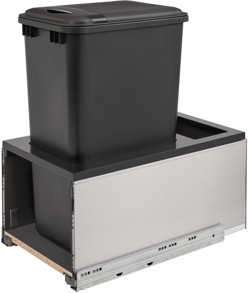 Rev-A-Shelf 50 Qrt LEGRABOX Pull-Out Waste Container w/Soft-Close 5LB-1550SSBL-118