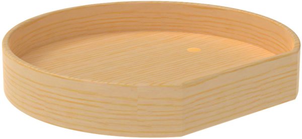 Rev-A-Shelf 20 in Wood Tall Rim D-Shape Lazy Susan LD-4NW-201-20TBS-1