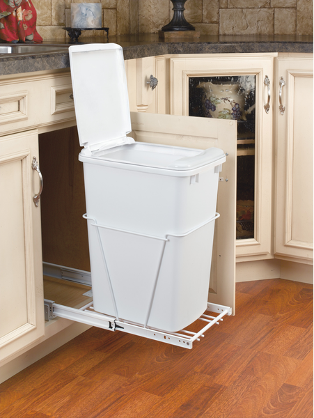 Rev-A-Shelf 35 Qrt Pull-Out Waste Container With Lid RV-12PB-LE