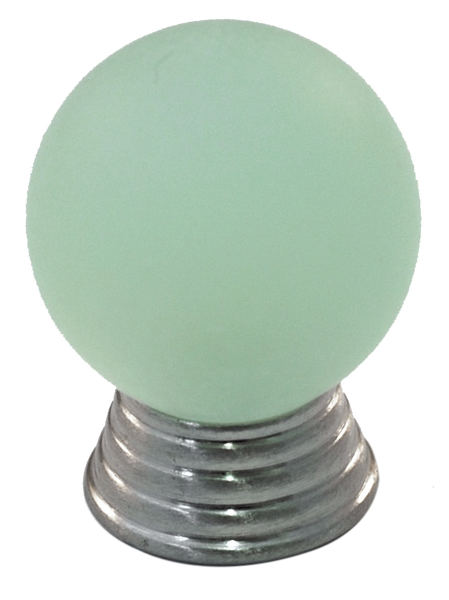 Athens Light Green Polyester with Solid Brass Knobs