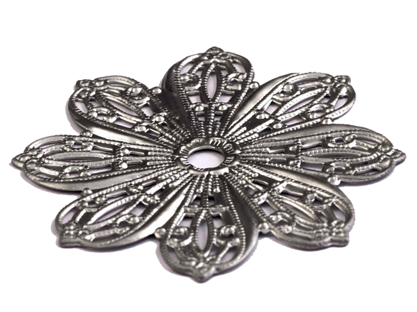 Flower Backplate in Satin Nickel