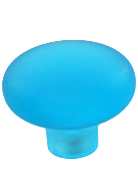 Caribbean Blue Frost Mushroom Knob