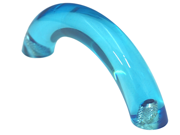 Caribbean Blue Clear Curved Pull