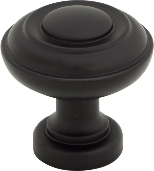 Regent's Park Ulster Knob 1 1/4 Inch Flat Black TK3070BLK