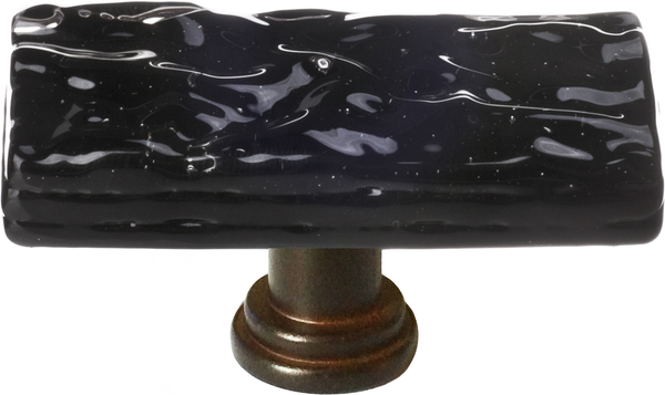 Skinny Glacier Black Long Knob with Base SLK-213