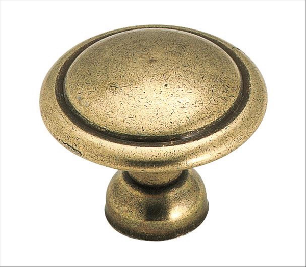 Everyday Heritage 1-3/8'' diam Light Antique Brass Cabinet Knob 848LB